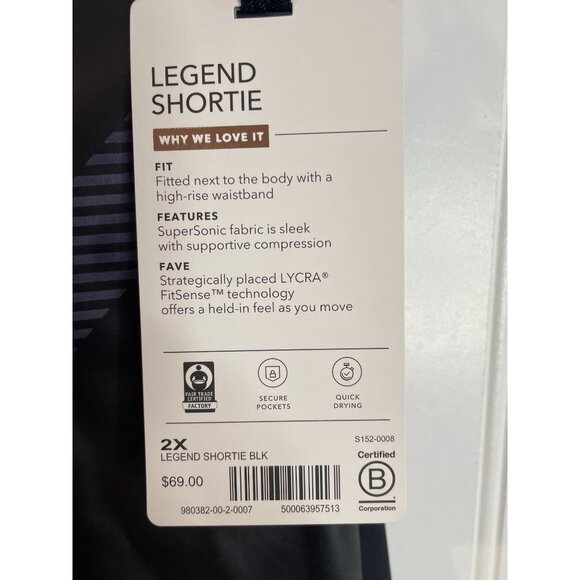 Allyson Felix Athleta 2XBlack Performance Shorts With Pockets&Reflective Stripes - Picture 9 of 16